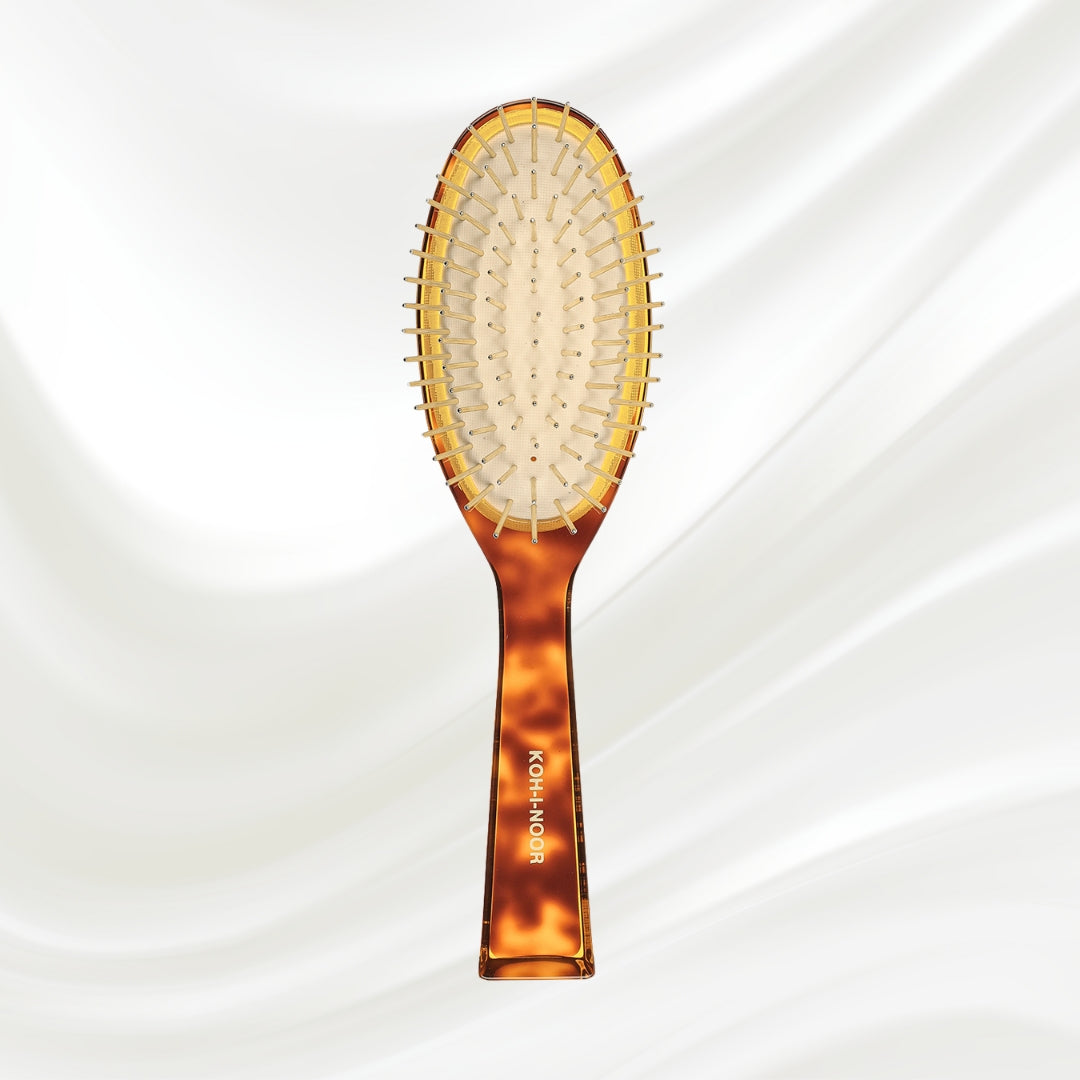 Luxury Pneumatic Hair Brush with Gold Plated Metal Pins - Classic-4