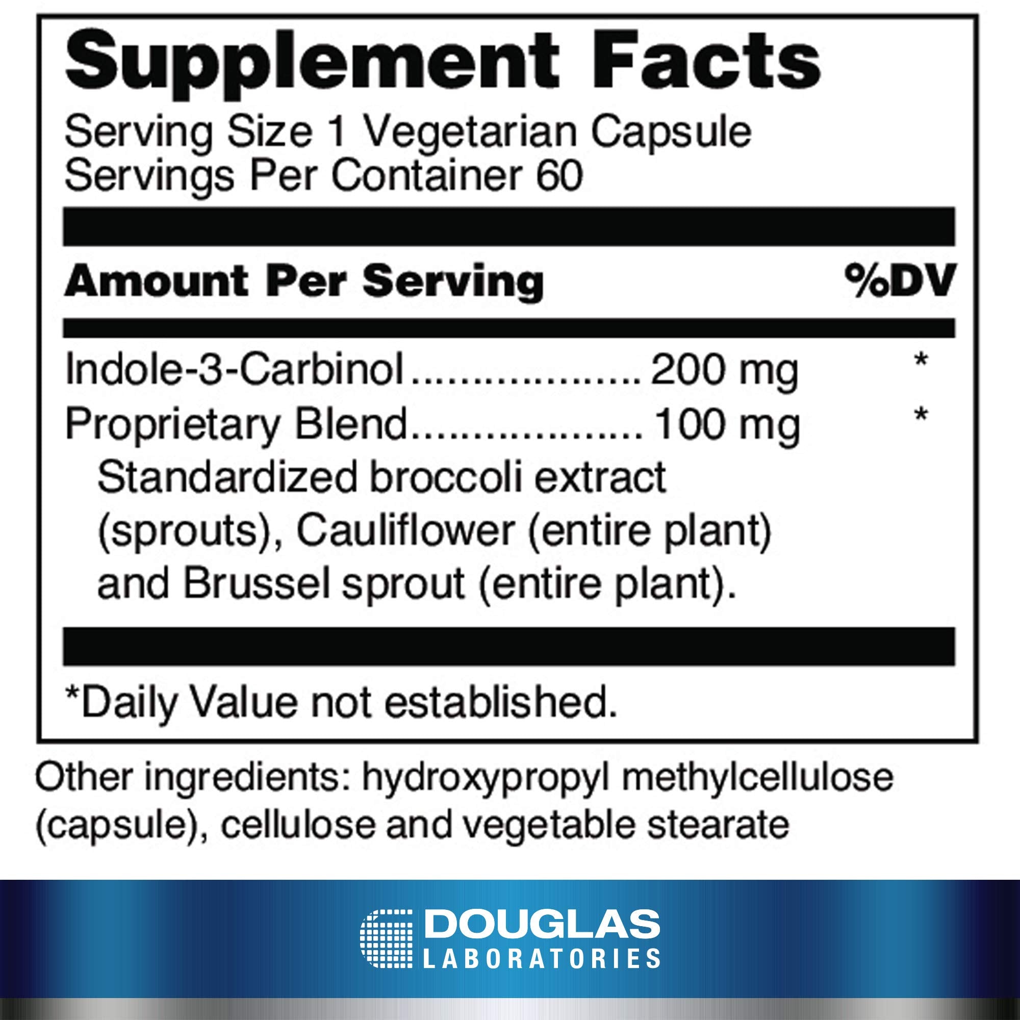 Douglas Laboratories Ultra I-3-C | Indole-3-Carbinol is a Proprietary Blend of Cruciferous Vegetables | 60 Capsules