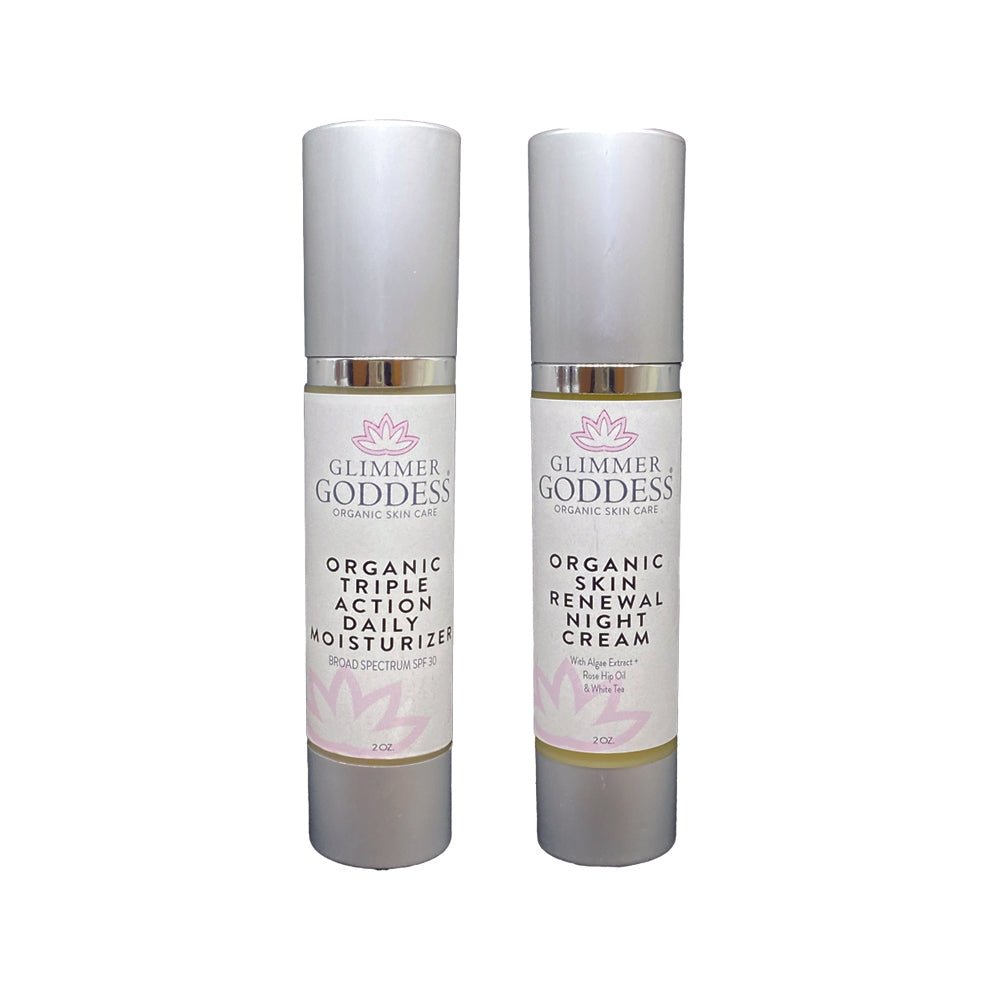 Glimmer Goddess Day & Night Radiance Duo: Moisturize, Restore, Renew-0