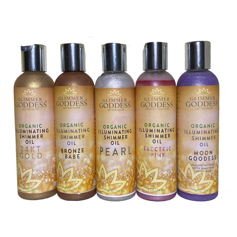Illuminating Shimmer Body & Face Oils - Organic Radiant Glow & Hydration-0