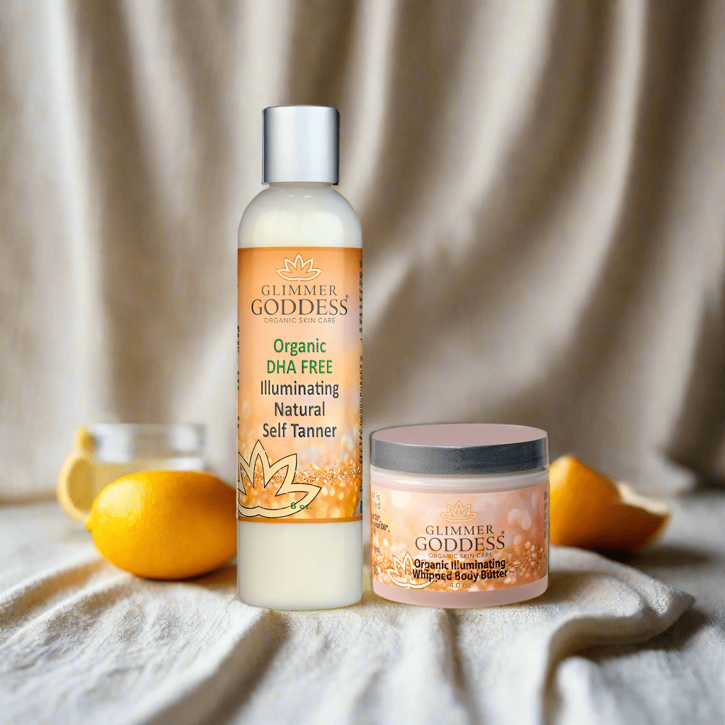Organic DHA-Free Self Tanner + Bronzing Shimmer Bundle-2