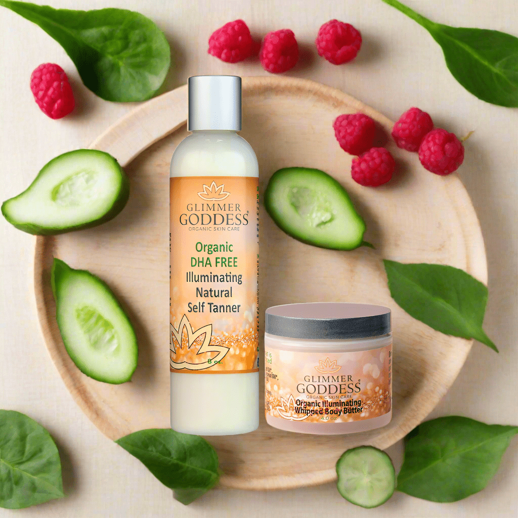 Organic DHA-Free Self Tanner + Bronzing Shimmer Bundle-1
