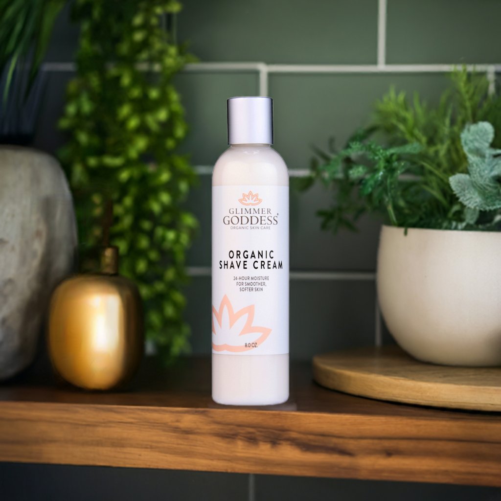 Glimmer Goddess’ Best Organic Shave Cream with Aloe, Coconut Oil, & Shea Butter-1