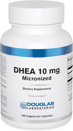 Douglas Laboratories DHEA 10 mg Capsules - Micronized - Supports Hormone Balance, Immunity, Brain, Bone Health & Metabolism* - Non-GMO - 100 Vegetarian Capsules