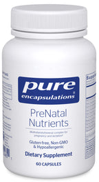 Pure Encapsulations PreNatal Nutrients - for Pregnancy & Lactation - Aids Energy & DNA Development* - with Folate, Choline & Iron - Gluten Free & Non-GMO - 120 Capsules