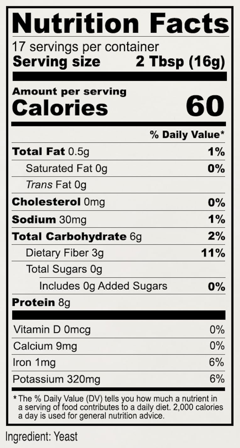 Anthony's Premium Nutritional Yeast Flakes, 10 oz, Non Fortified, Batch Tested Gluten Free, Non GMO