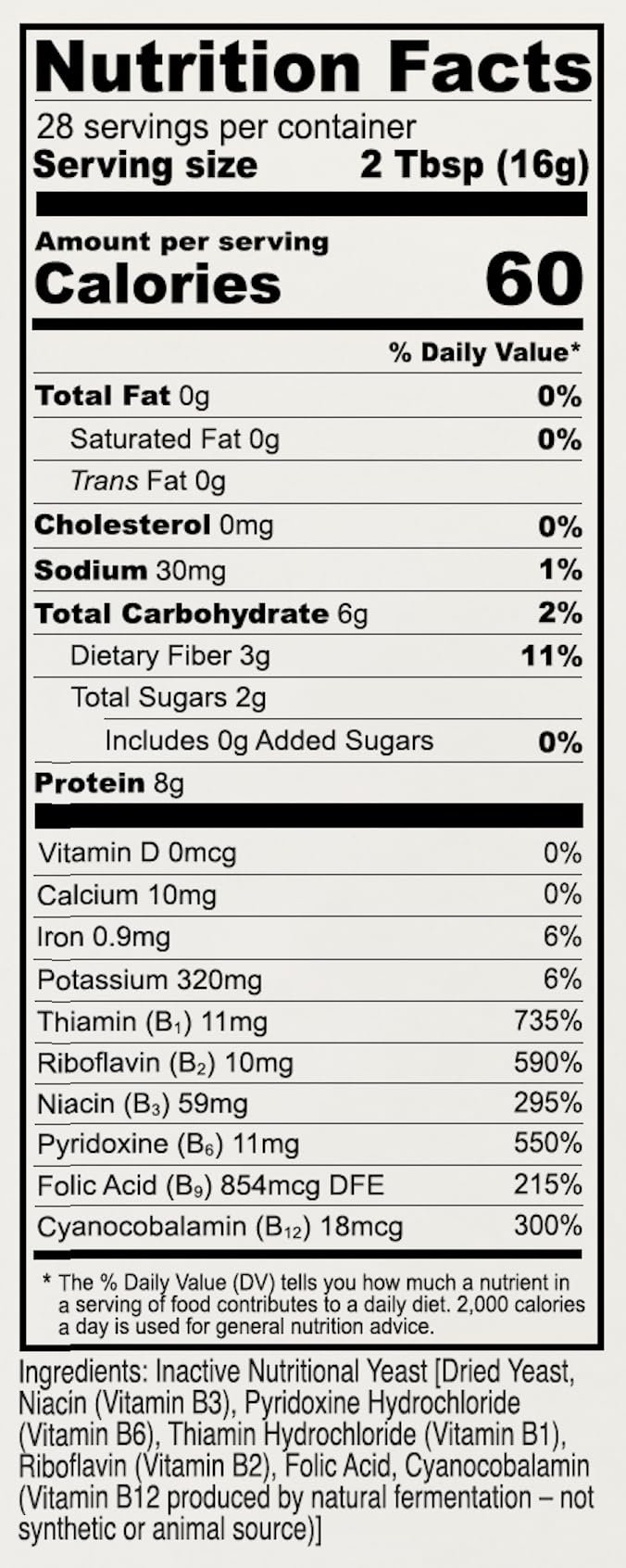 Anthony's Premium Nutritional Yeast Flakes, 1 lb, Fortified, Gluten Free, Non GMO, Vegan