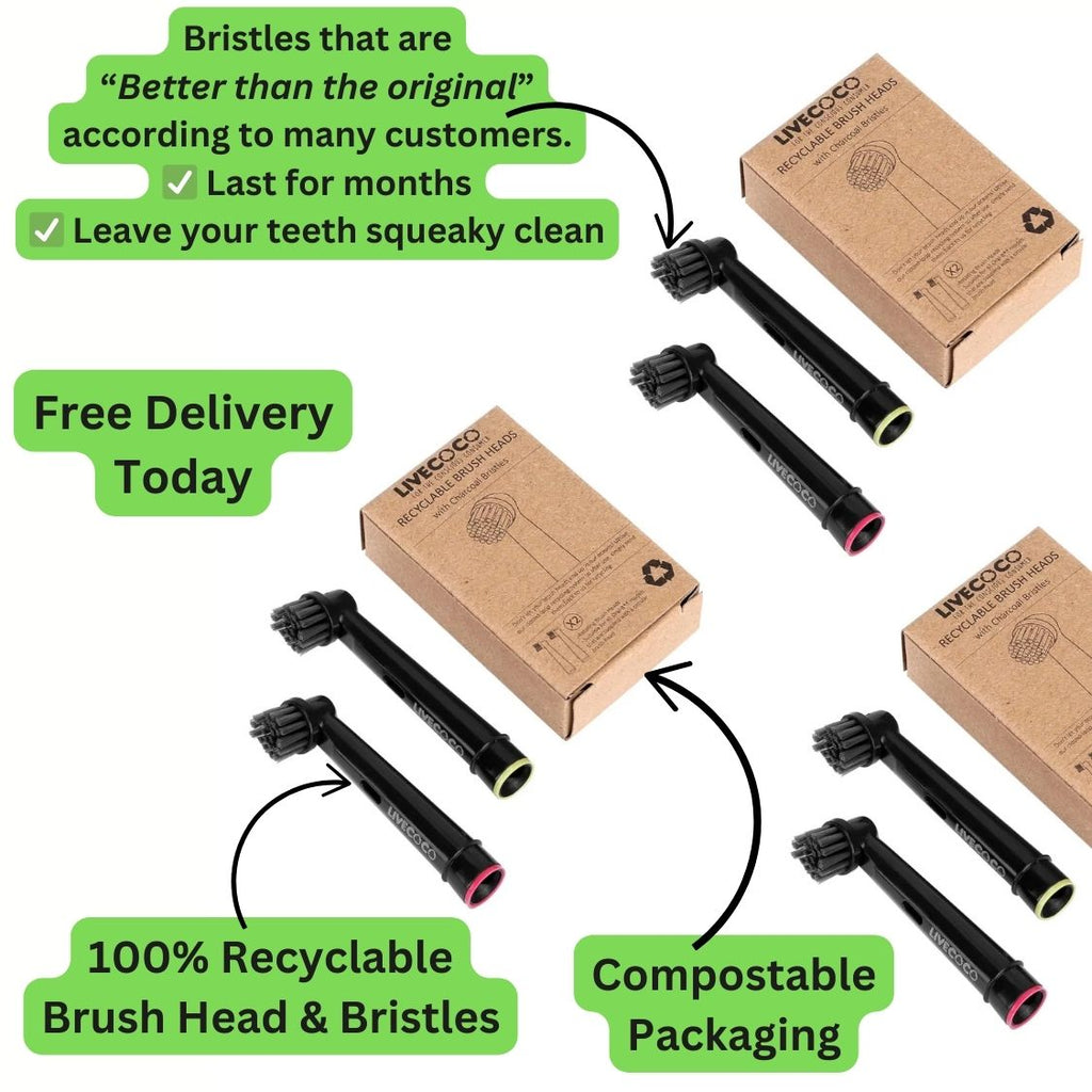 Recyclable Brush Heads-Oral-B/Braun* Compatible  - Sustainable-0