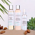 Organic Argan Oil Hair Treatment Trio, Hydrating Shampoo, Deep Conditioner, and Hair Shine Spray-3