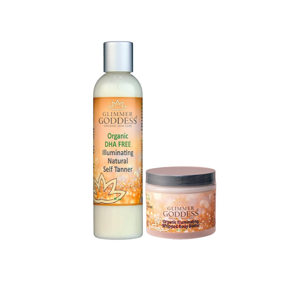 Organic DHA-Free Self Tanner + Bronzing Shimmer Bundle-0