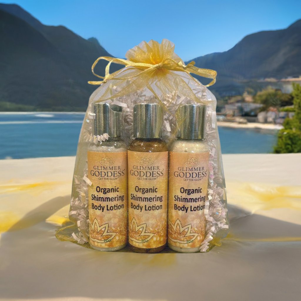 Organic Shimmer Body Lotion Travel Size Gift Set-4