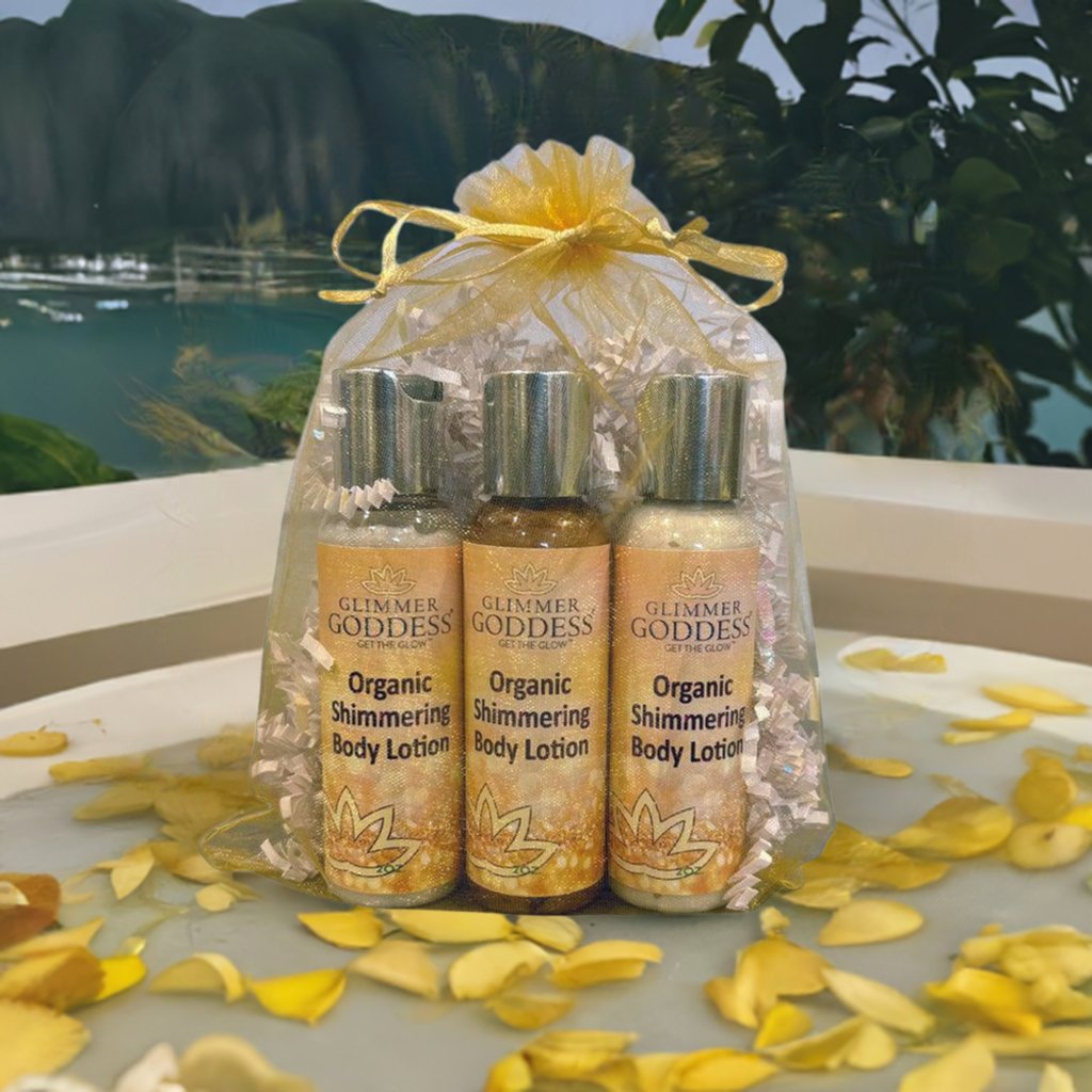 Organic Shimmer Body Lotion Travel Size Gift Set-3