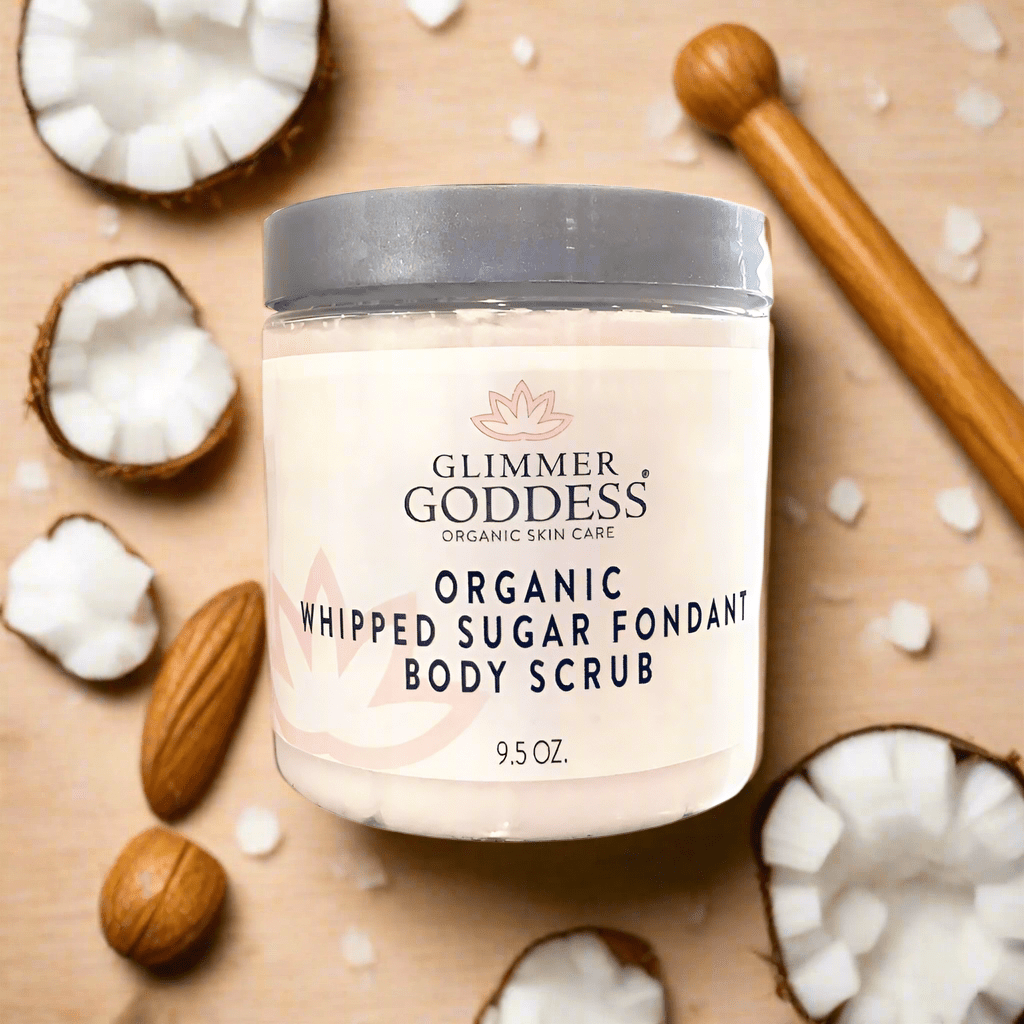 Organic Whipped Sugar Fondant Exfoliating Body Scrub - Crepey Skin Treatment-2