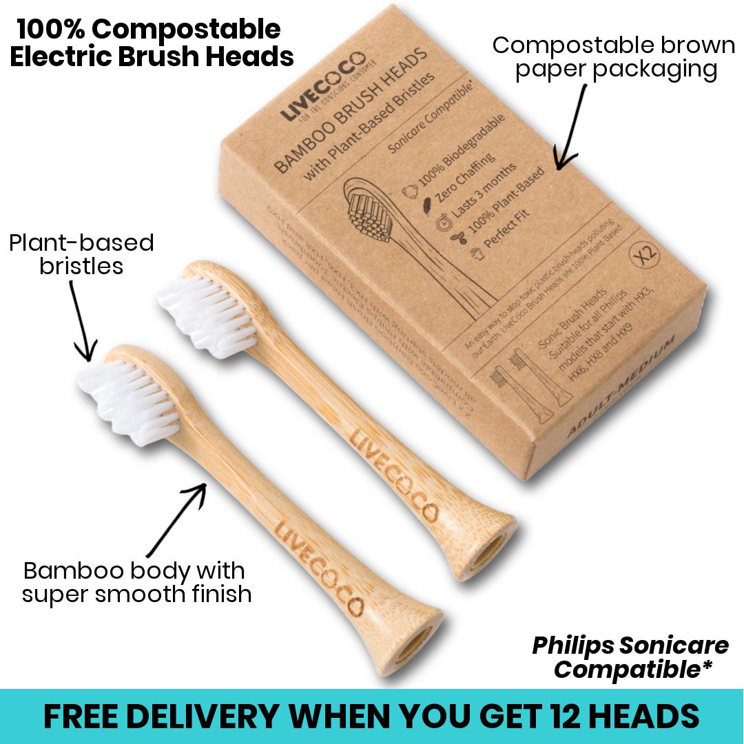 LiveCoco™ Philips Sonicare compatible Electric Brush Heads-0