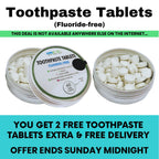 Buy 6, get 2 FREE & FREE DELIVERY - 24 Hour Offer - Toothpaste Tablets - Peppermint, Fluoride-Free-0