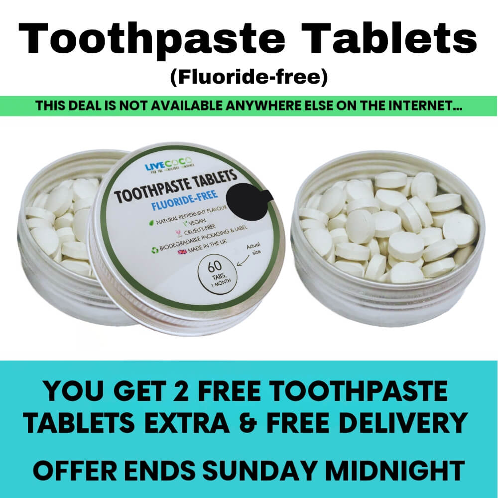 Buy 6, get 2 FREE & FREE DELIVERY - 24 Hour Offer - Toothpaste Tablets - Peppermint, Fluoride-Free-0